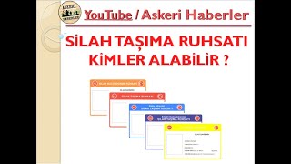 Silah Taşıma Ruhsatı Kimler Alabilir [upl. by Anurb]