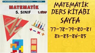 5SINIF MATEMATİK DERS KİTABI SAYFA 777879808182838485  5SINIF MATEMATİK 1KİTAP [upl. by Golda]