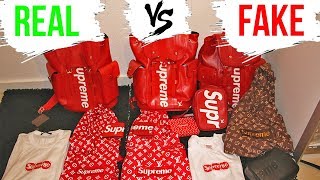 REAL VS FAKE  Louis Vuitton x Supreme LEGIT CHECK  COMPARISON Authentic vs 11 Replica [upl. by Arait]