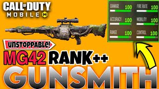 MG42 BEST GUNSMITH WITH HIGH FIRE RATE  ZERO RECOIL  SEASON 9  NEW MG42 IS META COD MOBILE [upl. by Danelle]