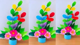 Beautiful paper flowers making ideas  flower making with paper [upl. by Also]