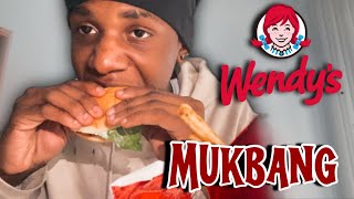 Wendy’s Mukbang First Time  mukbang wendys eating food [upl. by Beverie]