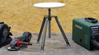 Building a workshop stool with Parkside tools Test PMSG 200 A1 PWSA 20Li C3 PMTS 180 A1 POFA 12 [upl. by Il557]