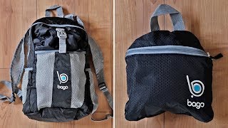 Faltbarer amp leichter Rucksack von Bago  perfekt für Reise amp Urlaub  Handgepäck amp Tagesrucksack [upl. by Epilef]