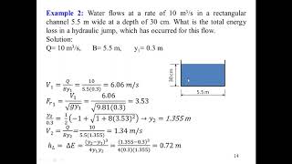 Hydraulic Jump Examples [upl. by Reidar]