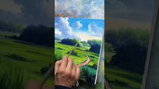 Acrylic beautiful landscape  beautiful scenery art naturalart youtubeshorts naturalpaiting [upl. by Audly]