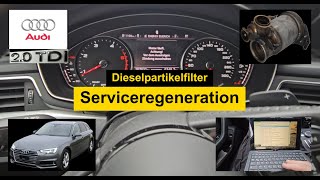 Audi A4 B9 2 0 TDI DPF Regeneration Durchführen [upl. by Emmalynne]