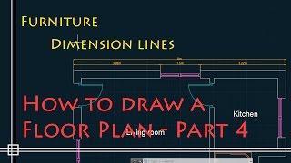 AutoCAD 2D Basics – Tutorial to draw a simple floor plan Fast and effective PART 4 [upl. by Ninnetta]