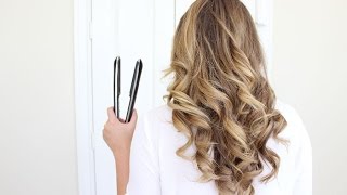 How To Curl Your Hair With A Flat Iron  Long Lasting [upl. by Hildick326]