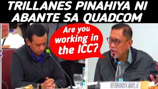 CONG ABANTE NANGGIGIL SA GALIT KAY TRILLANES SA QUADCOM [upl. by Aurthur678]