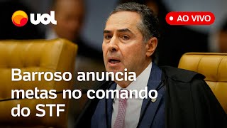 🔴 Barroso ao vivo Presidente do STF anuncia metas e prioridades do Supremo durante sua gestão [upl. by Garris]