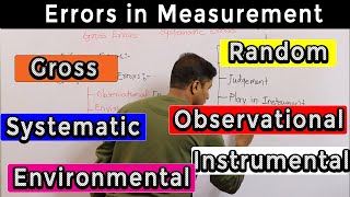 Lecture 04 Errors in Measurements I Types of Errors I Gross Systematic and Random Errors [upl. by Eedahs116]