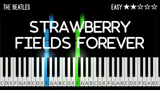 The Beatles  Strawberry Fields Forever  EASY Piano Tutorial [upl. by Iosep]