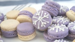 Lavender Macarons with milk lavender buttercream ลาเวนเดอร์ มาการอง [upl. by Sofer]