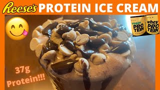 REESES ANABOLIC ICE CREAM Recipe  GREG DOUCETTE Inspired  High Protein Milkshake  Shredding Meal [upl. by Janina189]