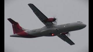 4K Aurigny Air Services ATR72600 GPEMB On GR670 Heading To Manchester Airport On 24082024 [upl. by Athiste]