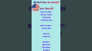 Estrutura de frases em inglês aula43 ingles inglesfacil [upl. by Mikael507]