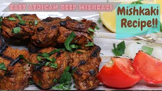 Mishkaki Recipe  East African Beef Skewers  How To Make Mishkaki  Tanzanian BBQ Skewers [upl. by Anrehs]