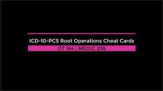 ICD10PCS Root Operations Cards [upl. by Yauqram]