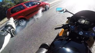 Stupid Crazy amp Angry People Vs Bikers  Bad Drivers Caught On Go Pro Ep114 [upl. by Enitsahc740]