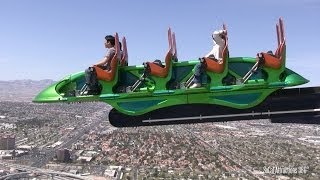 HD FULL Stratosphere Tower Tour  4 Rides  Highest Thrill Rides in the World  Las Vegas [upl. by Bartel]