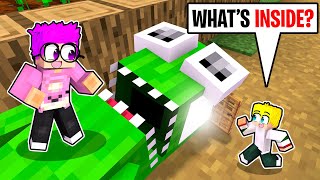 Whats Inside The RAINBOW FRIENDS In MINECRAFT LANKYBOX MINECRAFT [upl. by Nyrret]