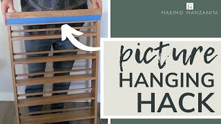 Picture Hanging Hack With Painters Tape [upl. by Yltneb]