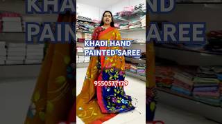 KHADI HAND PAINTED SAREE  WHERE TRADITION BECOMES ART [upl. by Baillieu796]