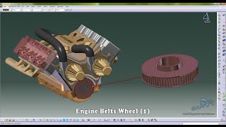 Engine Belts Wheel1  CATIA카티아 모델링 [upl. by Sewell364]