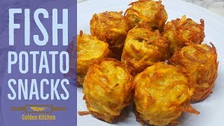 Potato Fish Snacks  Shredded Potato Balls  Potato Fish Balls Ramzan Recipe  Golden Kitchen [upl. by Chubb]