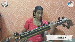 Tathvamariya Tarama  Reethigowla  Veena Cover  Titiksha V  SSGSV [upl. by Ambur]