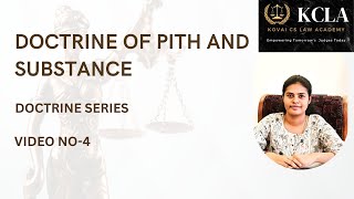 DOCTRINE OF PITH AND SUBSTANCE explained in Tamil with notes [upl. by Skillern]