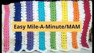 How to Crochet Easy Mile a Minute Pattern  Mile A Minute Afghan  JAYG  Mile A Minute for Beginner [upl. by Bayer]