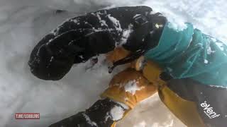 Skier finds Snowboarder buried in snow [upl. by Khoury100]