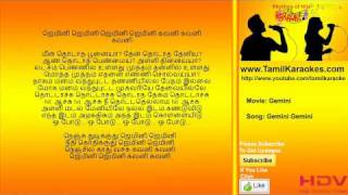 O Podu O Pudu  Gemini  Tamil Karaoke Songs [upl. by Noiraa968]