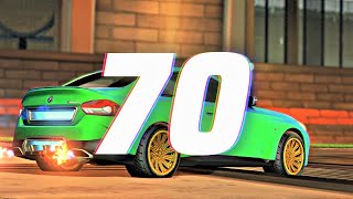 ROCKET LEAGUE INSANITY 70  BEST GOALS INSANE FREESTYLES NOFLIPS [upl. by Rovner]