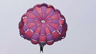 My First Parasailing Ride in Goa  Parasuit Ride in Goa  Goa Water Games  Good Goa Experience [upl. by Eenot655]