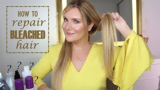 HOW TO REPAIR BLEACHED DAMAGED HAIR  18 HAIR HACKS [upl. by Sicnarf147]