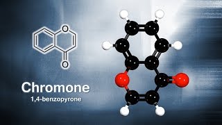 Chromone 3D Molecule structure C9H6O2 14benzopyrone [upl. by Jovia]