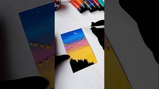 creative canvas painting ideas🌌 shorts art love tutorial aesthetic shortsyoutube satisfying [upl. by Niryt28]