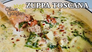 Creamy Savory Zuppa Toscana Soup Recipe  This is My Favorite Olive Garden Copycat Recipe Ever [upl. by Loria]