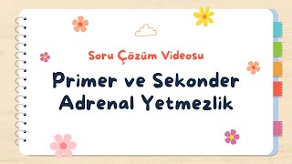 Primer Sekonder Adrenal Yetmezlik Ayırıcı Tanı Sorusu [upl. by Englebert761]