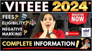 BTech VITEEE 2024 exam date VIT Engineering Entrance Exam 2024 BTech2024 VIT BtechAdmission BE [upl. by Ennaeus]