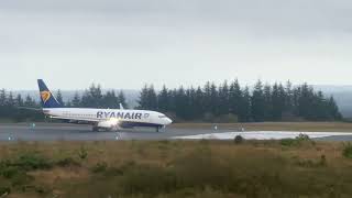 Ryanair 737800 takeoff Knock Airport spotting [upl. by Skelly341]