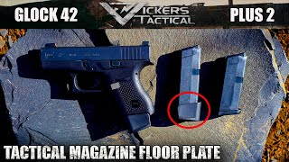 GLOCK 42 PLUS 2 MAGAZINE EXTENSION  VICKERS TACTICAL [upl. by Callida798]