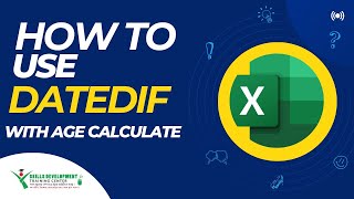 How to use datedif  excel  Skill Development [upl. by Ytissahc689]