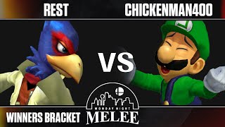 MNM 432  Winners Bracket  rest Falco VS Chickenman400 Luigi  SSBM [upl. by Yadseut]