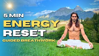 5 Minute Energy Reset Breathwork I Better Than Coffee [upl. by Dranal189]