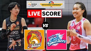 Kurashiki Ablaze vs Creamline Cool Smashers  PVL Invitational Live Scoreboard [upl. by Anayhd]