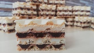 JADRO  Vanilla and Chocolate Wafer Cake Recipe  Wafer Cake [upl. by Nonez]